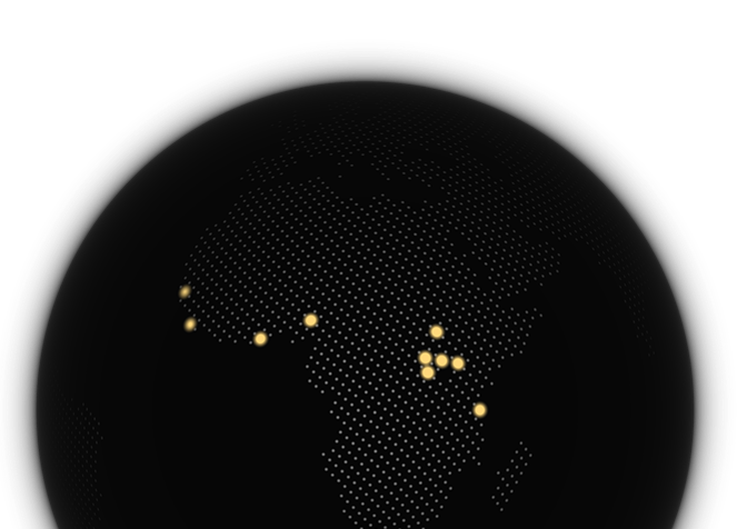 Dotted world map